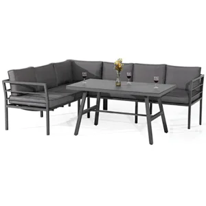 Aluminum corner sofa set
