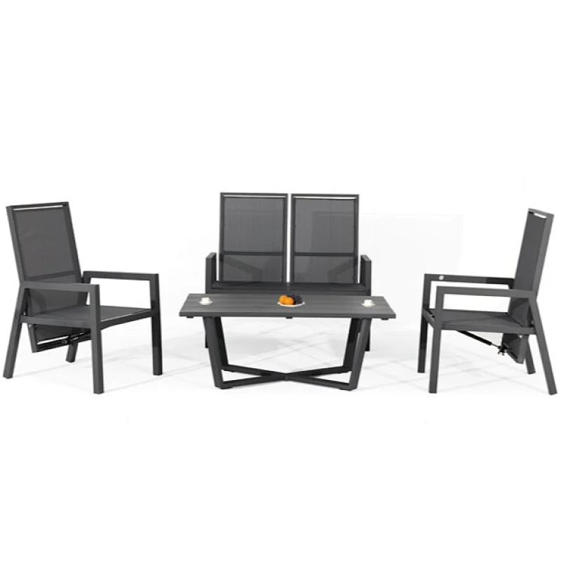Aluminum textilene Cylinder chair seat