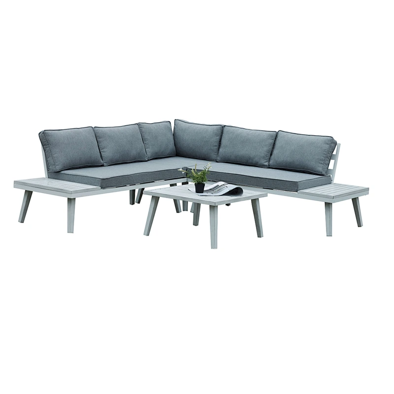 Aluminum slats corner sofa set
