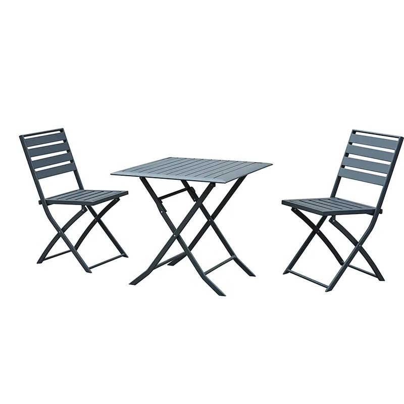 aluminum slats folding chairs set
