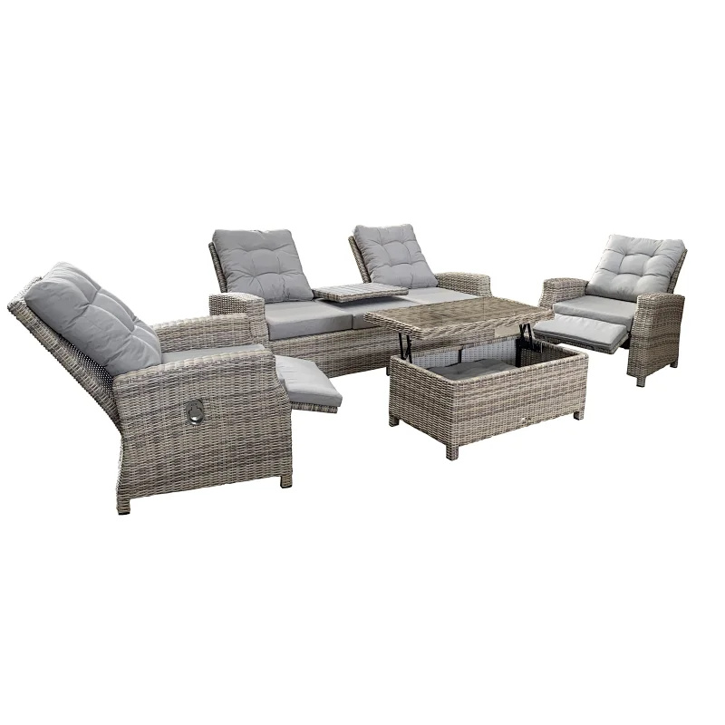 rattan sofa set/ cylinder sofa