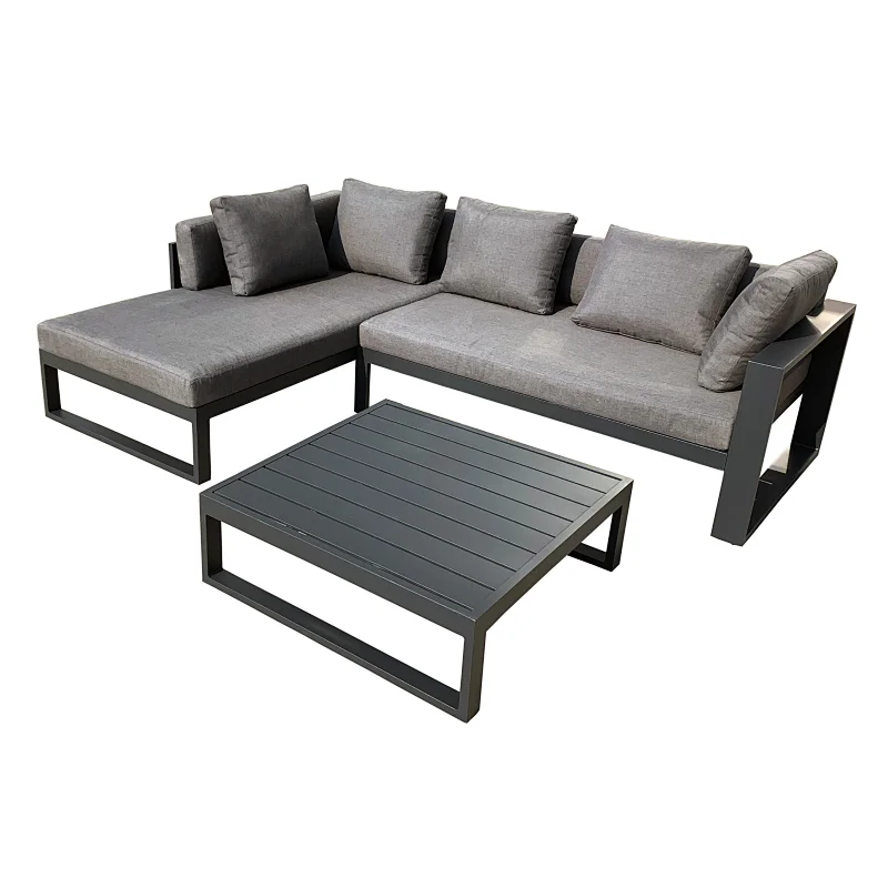 Aluminum corner sofa seat