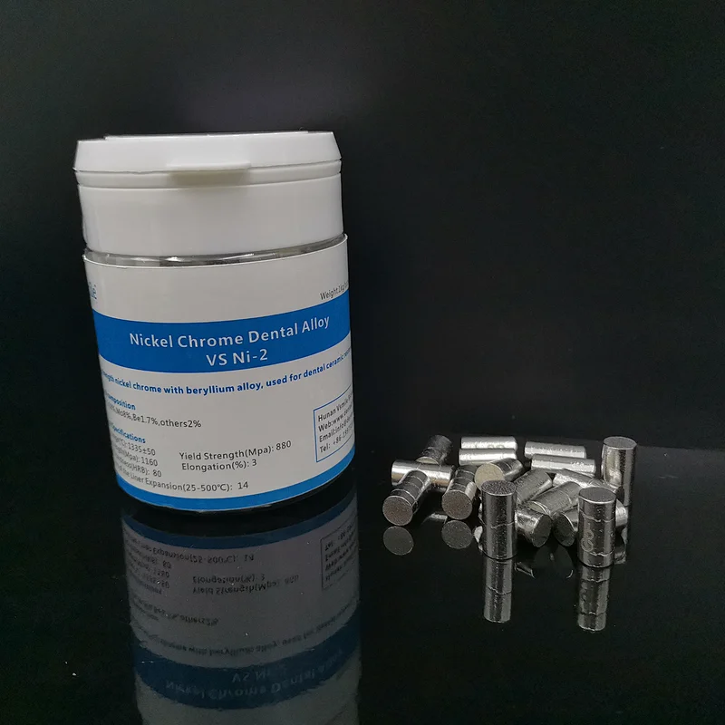 Dental Lab alloy Materials Nicr Alloy with Beryllium  for Dental Ceramic Restorations