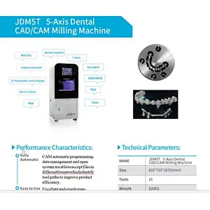 CADCAM CNC dental zirconia block 5 Axis milling machine