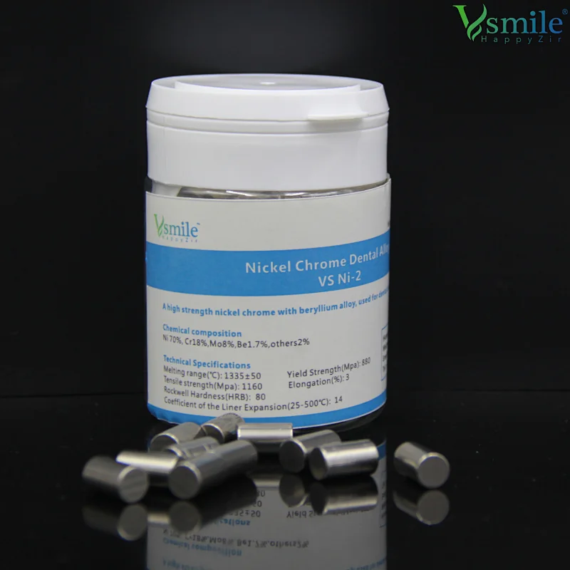 Dental Lab alloy Materials Nicr Alloy with Beryllium  for Dental Ceramic Restorations