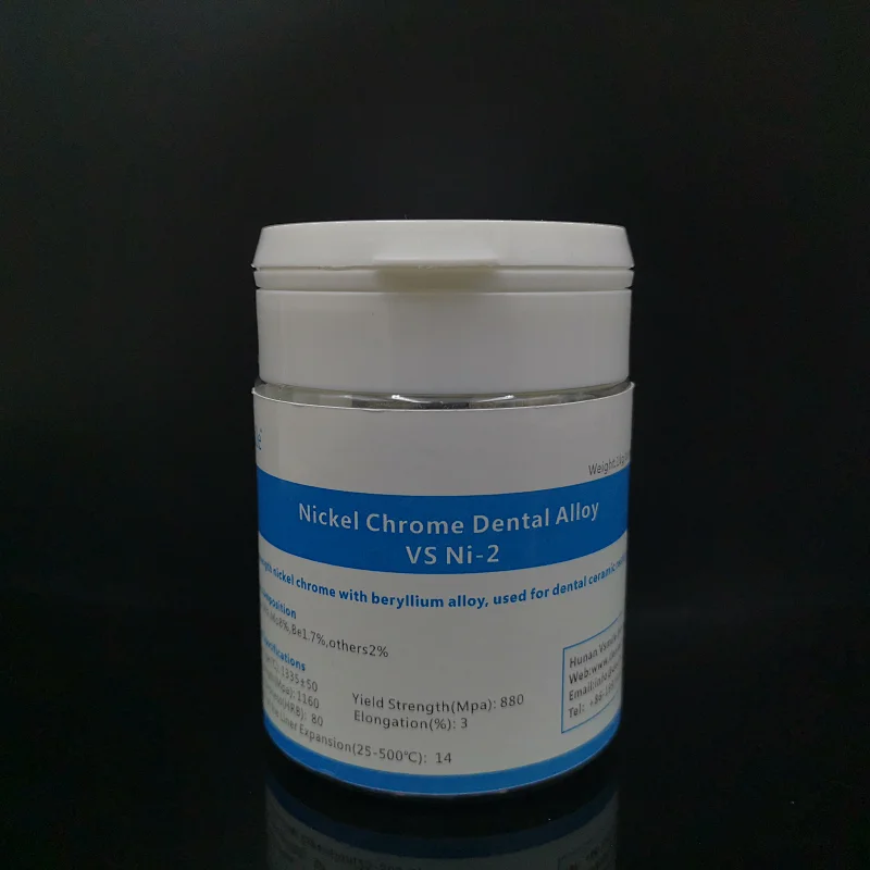 Dental Lab alloy Materials Nicr Alloy with Beryllium  for Dental Ceramic Restorations
