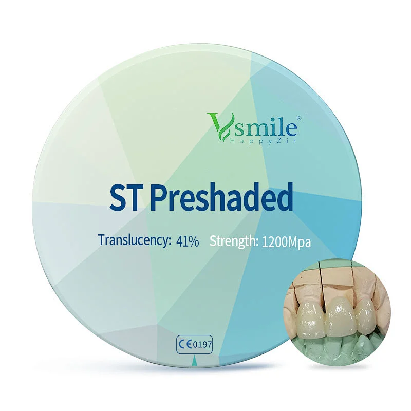 HappyZir 98mm/95mm/71mm ST Super Translucency Pre-shaded Zirconia Disc