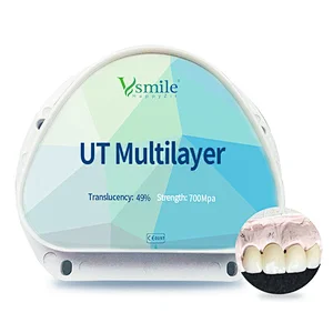 Happyzir UT mutilayer zirconia disc ultra translucent high aesthetic restoration for anterior teeth dental lab
