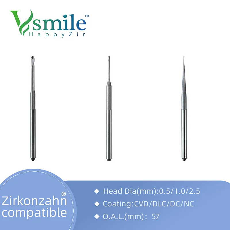 Vsmile Milling Burs Zirkonzahn M1/M5 Compatible