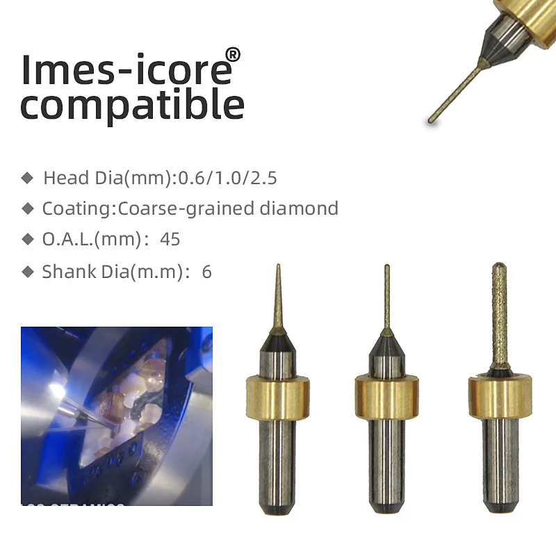 Vsmile Milling Burs Compatitable with Imes icore Zirconia/PMMA/PEEK/Wax Blank