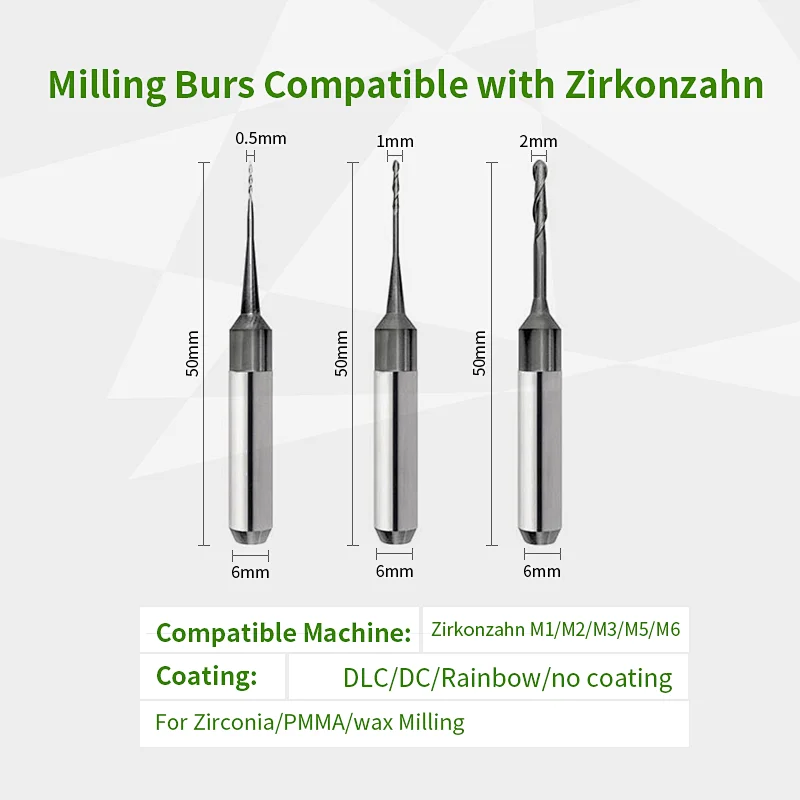 Vsmile Milling Burs Zirkonzahn M1/M5 Compatible