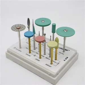Vsmile Dental Rubber Diamond Polisher Polishing  Knits Wheel Disc Grinder A Set For Zirconia/Metal/Glass Ceramic/Lithium Disilicate