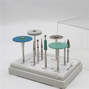 Vsmile Dental Rubber Diamond Polisher Polishing  Knits Wheel Disc Grinder A Set For Zirconia/Emax/Metal/Glass Ceramic/Lithium Disilicate