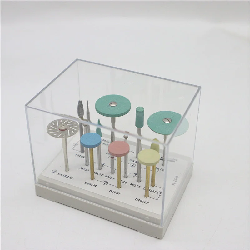 Vsmile Dental Rubber Diamond Polisher Polishing  Knits Wheel Disc Grinder A Set For Zirconia/Metal/Glass Ceramic/Lithium Disilicate
