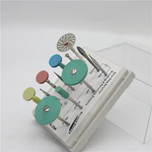 Vsmile Dental Rubber Diamond Polisher Polishing  Knits Wheel Disc Grinder A Set For Zirconia/Metal/Glass Ceramic/Lithium Disilicate