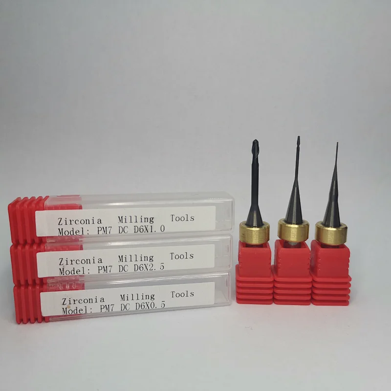 PM7 milling burs with DC coating to mill Zirconia Block compatible PM7 CADCAM system