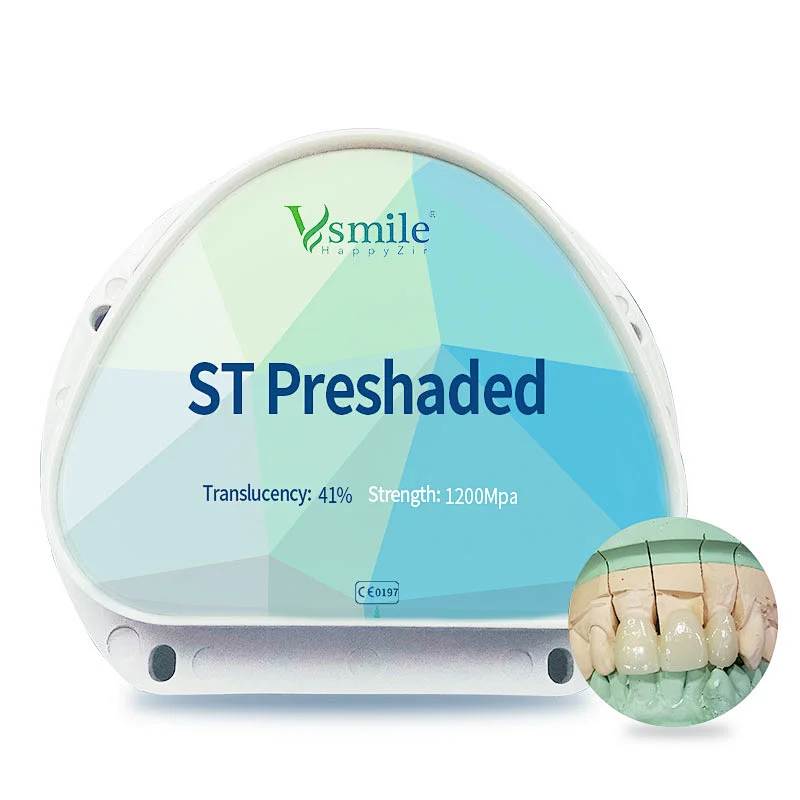 Vsmile D-Shape ST Preshaded Translucency 41% Dental Zirconia Pucks