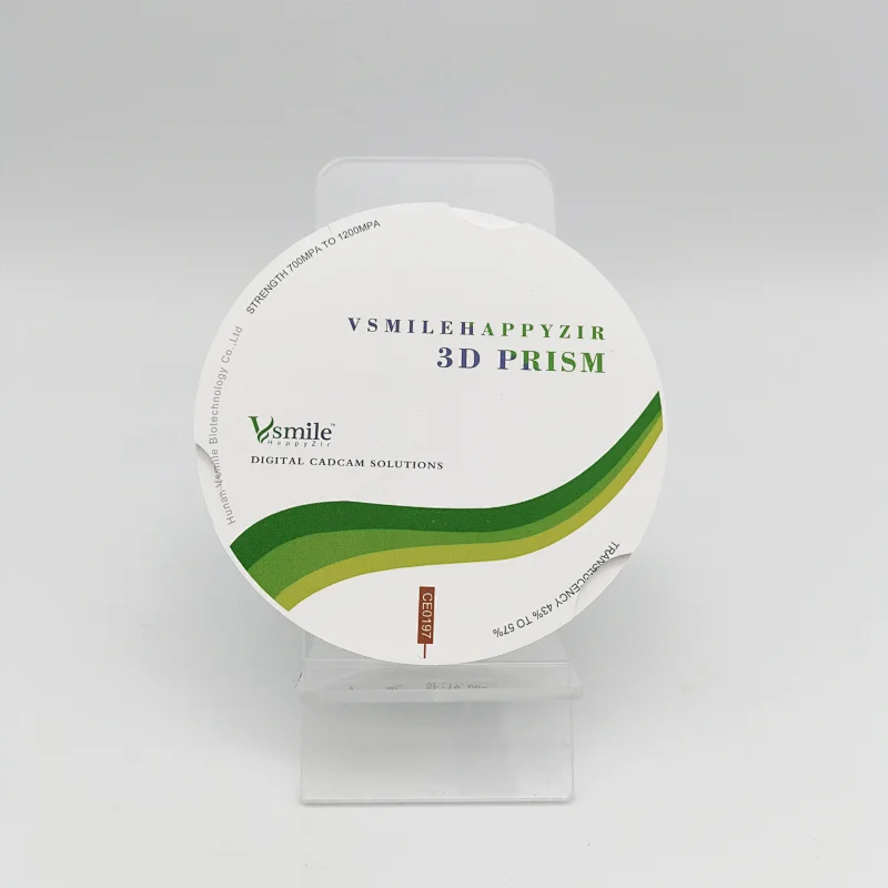 Dental 3D Prism Multilayer Zirconia Blocks UP To 57% Translucent for Zirkonzahn CADCAM System