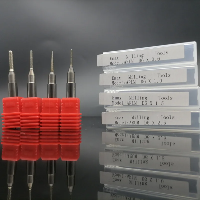 Arum CADCAM machine compatible milling tools to mill Lithium Disilicate Milling Burs for dental lab