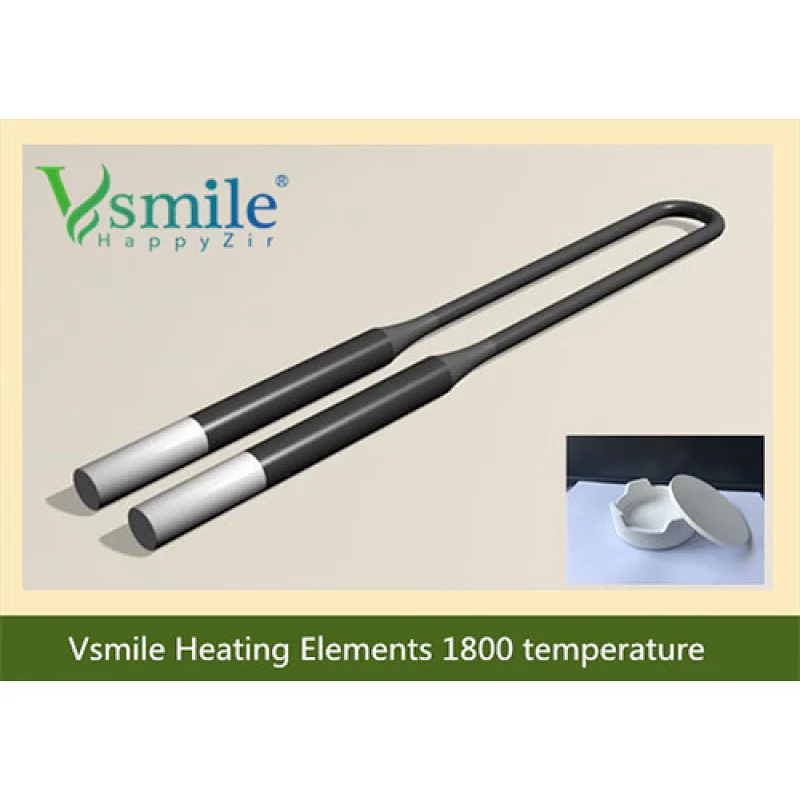 U-type Mosi2 Heating Elements 1800 degree for Zirconia sintering Funance