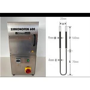 U-type Mosi2 Heating Elements 1800 degree for Zirconia sintering Funance