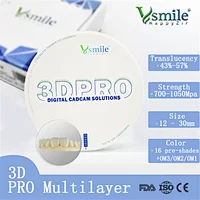 3D Plus Multilayer zirconia disc for dental lab 98mm zirconia block compatiable open CADCAM Milling System Roland,Sirona,VHF,Wieland