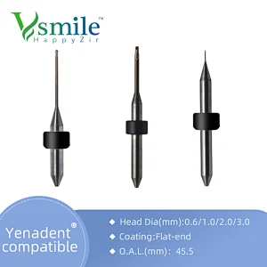 Yenadent Milling Burs Diamond Coating for Metal