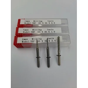 VHF milling burs to mill zirconia PMMA glass ceramic dental lab