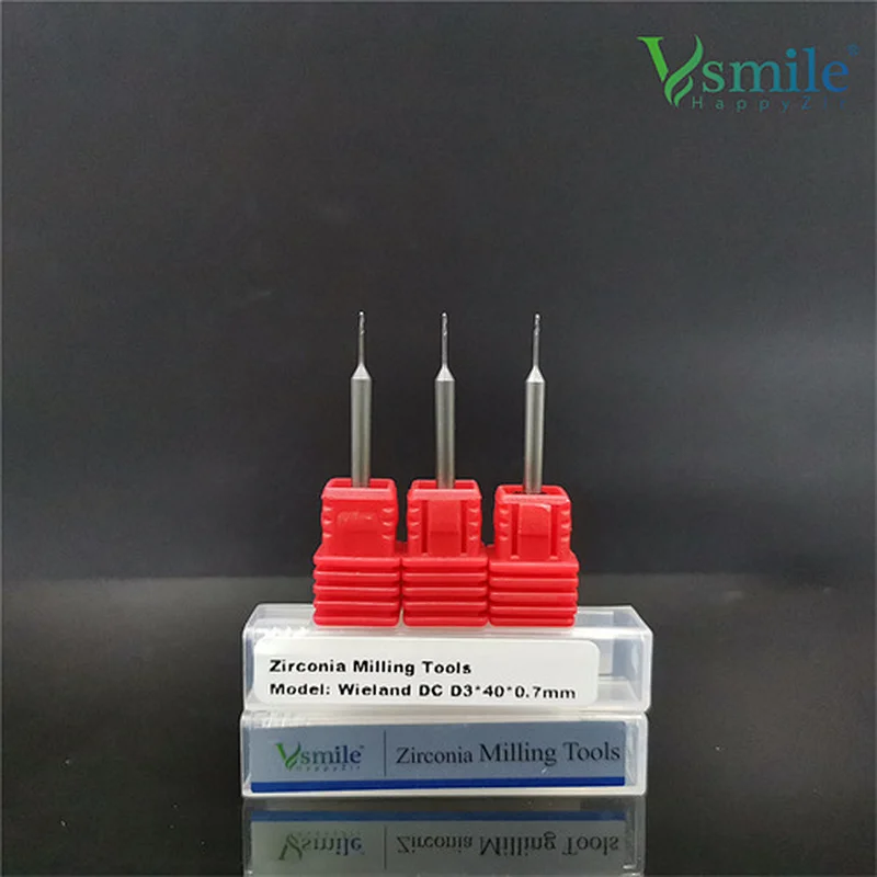 Wieland Dental Zirconia milling burs 40mm 35mm  Lenght DC DLC CVD Coating with wieland CADCAM System