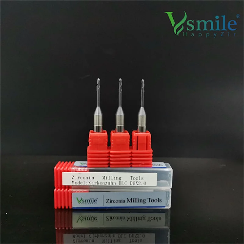 Dental Lab ZZ milling burs for zirconia Block DC DLC CVD Coating compatible Zirkonzahn CADCAM machine