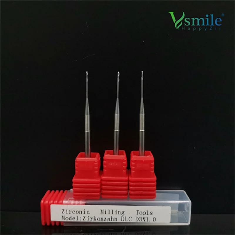 Dental Lab ZZ milling burs for zirconia Block DC DLC CVD Coating compatible Zirkonzahn CADCAM machine