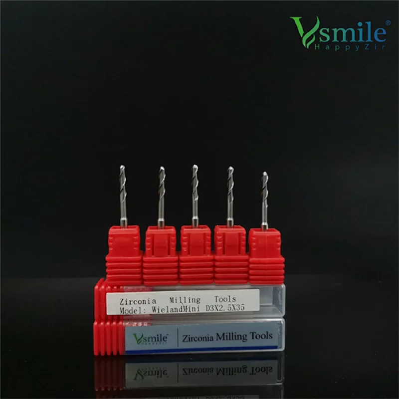 Wieland Dental Zirconia milling burs 40mm 35mm  Lenght DC DLC CVD Coating with wieland CADCAM System