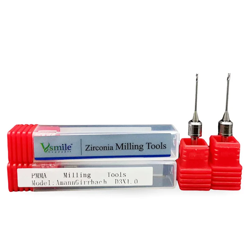 Vsmile Amann Girrbach cutting tools for milling zirconia