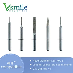 VHF milling burs to mill zirconia PMMA glass ceramic dental lab