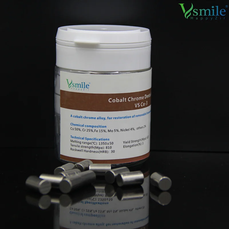 Vsmile Dental Cobalt chrome alloy materials for restoration of removable framework and partial dentures