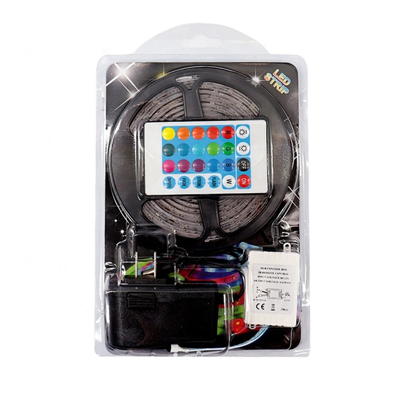 2835 RGB Colorful LED Light Strip IR 24 key Remote Controller 12V Low Voltage Waterproof Soft Light Strip