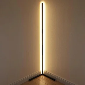 Modern Nordic floor Lamp standing black White Body Remote control LED Rgb corner floor light for living room