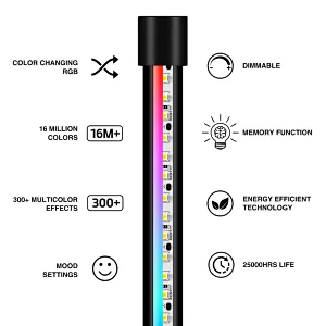 Remote Control red green blue white Color Changing Lamp Standing Corner Floor Lamps For Living Room Bedroom Hotel
