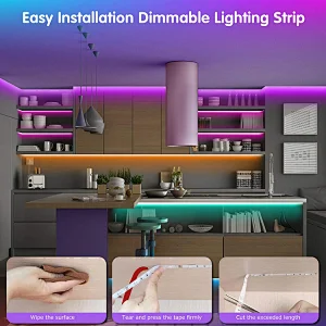 LED Strip 2835TV Background Lighting RGB LED Strip Adhesive Tape IP65 54leds M 10mm Width 12V Black White Light Body