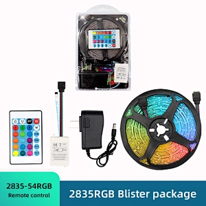 2835 RGB Colorful LED Light Strip IR 24 key Remote Controller 12V Low Voltage Waterproof Soft Light Strip