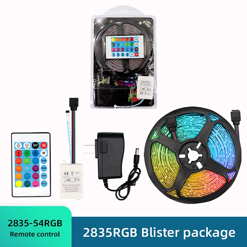 2835 RGB Colorful LED Light Strip IR 24 key Remote Controller 12V Low Voltage Waterproof Soft Light Strip