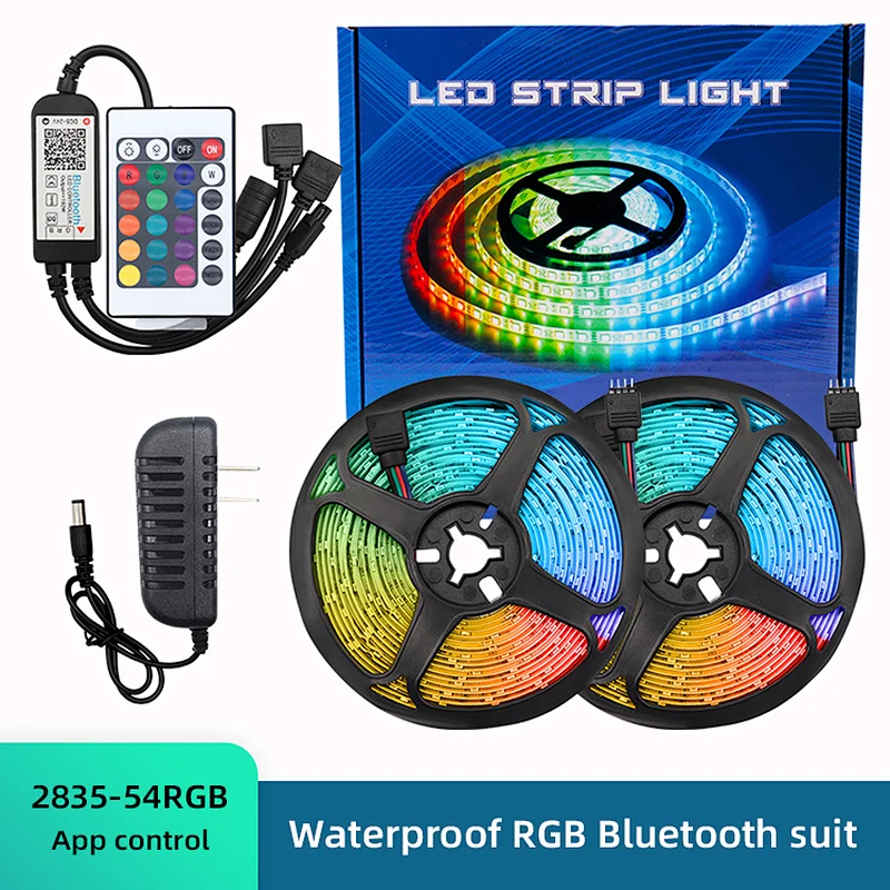 Smart RGB Color Changing Music Rhythm APP Control DC12V 2835SMD 54Leds/m Waterproof Flexible With BT Led Strip Light