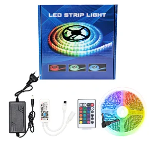 Hot sale 5050RGB flexible 24 key WIFI voice control APP color light strip IP20 IP65 LED smart light