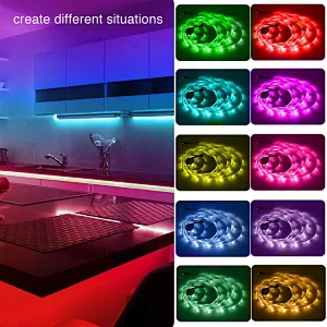 LED Strip 2835TV Background Lighting RGB LED Strip Adhesive Tape IP65 54leds M 10mm Width 12V Black White Light Body