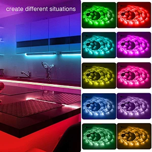 LED Strip 2835TV Background Lighting RGB LED Strip Adhesive Tape IP65 54leds M 10mm Width 12V Black White Light Body