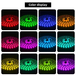 LED Light Strip RGB Indoor Outdoor SMD 5050 Colorful Decoration IP20 IP65 12V Luminous White Body Lamp Copper Power