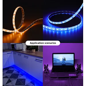 12V 60LEDs/m Remote Control SMD 5050RGB Digital Smart Remote Control Wifi Voice Waterpoof RGB Flexible Led Strip Lights