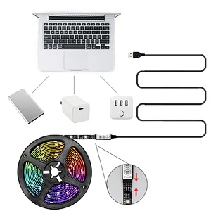 Best quality 5V glue drop waterproof 5050RGB flexible atmosphere light with USB charging LED strip light