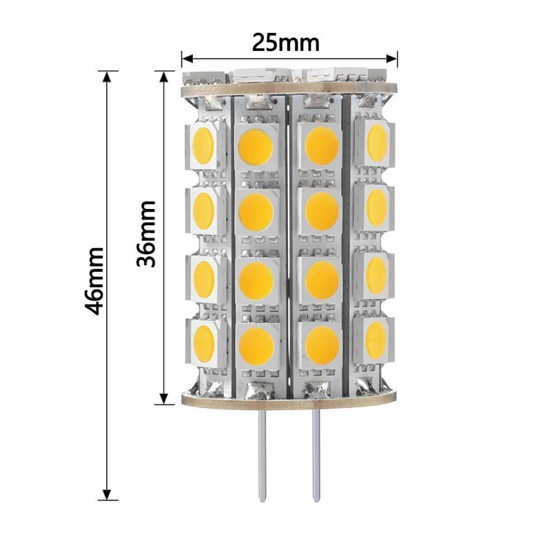 3W 4W 5W SMD5050 G4 Bi Pin 12V High Bright Lamp Bulb GY6.35 G4 LED Light Bulb