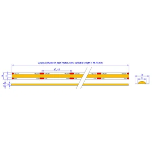 Smart Magic Waterproof IP68 Outdoor Bedroom 12V 10MM Width Digital Rope Dream Color RGB COB LED Strip